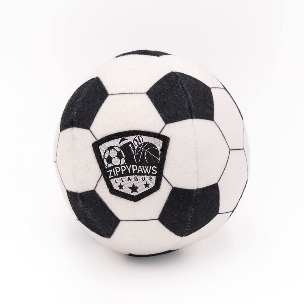 ZippyPaws SportsBallz, balón de fútbol para perros, ideal para juego activo.