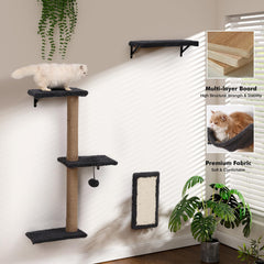 ZLAFM plataforma de descanso para gatos en estantería de pared