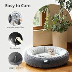ZNOFAN cama con temporizador para gatos con calefacción ajustable, opción práctica para descanso.