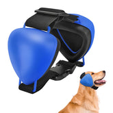 ZOHAN orejeras para perros, vista frontal, protección de ruido azul para fuegos artificiales