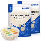 ZOMISIA Arena de Cristales para Gatos con cambio de color para monitorear la salud
