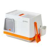 Caja de arena ZOMISIA con acceso superior para gatos grandes y menos derrames.