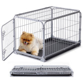 ZOMISIA caja plegable para perros pequeños, vista frontal, refugio seguro en casa.