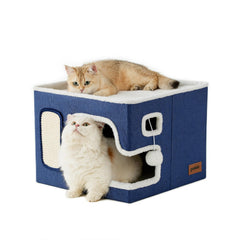 Cama ZOMISIA para gatos con bola peluda colgante para juego y descanso