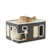 Casa ZOMISIA para gatos en interior, espacio amplio para varios felinos.