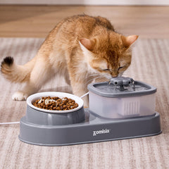 ZOMISIA fuente de agua para gatos con flor mejora la hidratación con diseño elegante