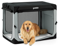 Jaula ZOMISIA plegable de extragrande con malla transpirable para perros grandes, ideal para viajes.