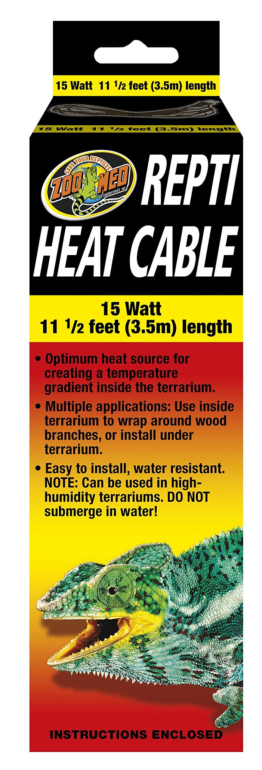 Cable de calor Zoo Med para reptiles, calor localizado en ramas