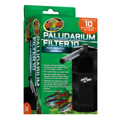 Filtro interno Zoo Med para paludario de 10 galones, filtración eficiente para hábitats acuáticos.