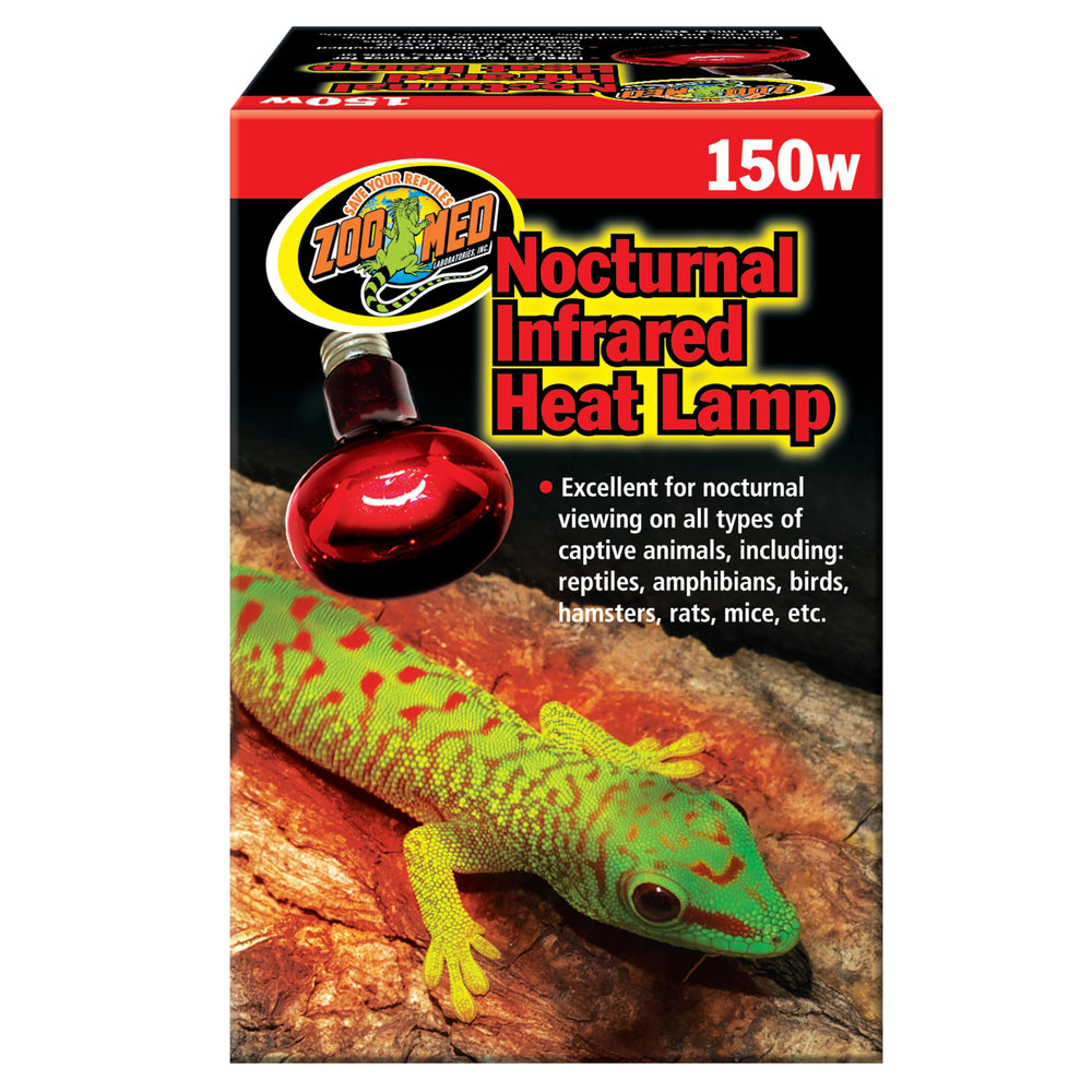 Zoo Med lámpara infrarroja nocturna 150 W para reptiles, ideal para observación nocturna