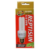 Zoo Med ReptiSun 5.0 Mini, lámpara UVB compacta para reptiles tropicales.