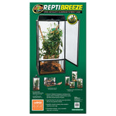 Zoo Med ReptiBreeze jaula abierta de aluminio con ventilación óptima para reptiles.