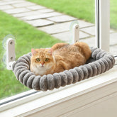 Zoratoo: percha-ventana-gato con bolster para descanso cómodo y seguro.