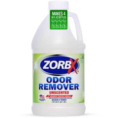 ZORBX Eliminador de Olores sin fragancia, bote 64 oz para espacios amplios.