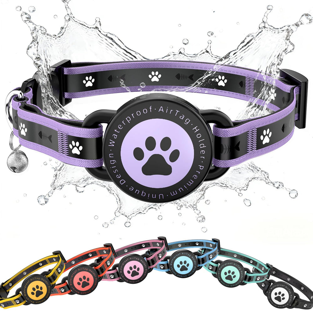 Collar ZOWPET para gato con AirTag integrado, localización rápida y segura