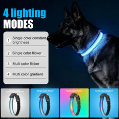ZOWPET collar LED ofrece visibilidad de 1.600 pies para localizar al perro.
