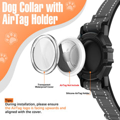 Collar ZOWPET impermeable IP68 protege el AirTag y el collar