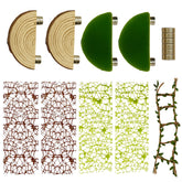 ZREVSB plataforma de madera natural para arañas saltarinas, base estable para descanso y exploración.