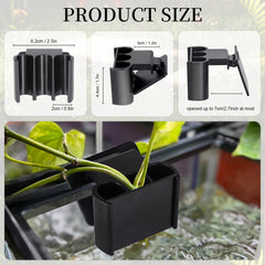 Ztzfacai clip borde acuario, ajuste universal, negro, fija plantas sin herramientas.