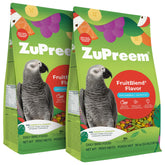 ZuPreem FruitBlend pellets para pajaros, paquetes dobles, nutrición diaria.