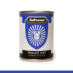 ZuPreem Primate Diet enlatado, alimento básico nutritivo para primates y grandes simios, apoyo diario de nutrición.