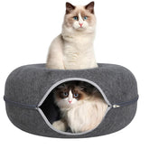ZVGV cama túnel para gatos 24 pulgadas, interior espacioso para descanso.