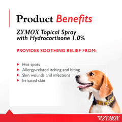 Zymox Topical Hot Spot Spray para gatos, uso directo sin limpieza previa