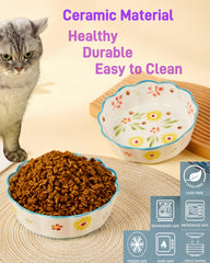 zyutong tazones atractivos para gatos, cerámicos, decorativos y prácticos para comidas diarias.