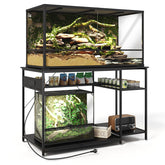 ZZJIHAI estante acuario 120 galones con superficie 48x24 para montaje estable.