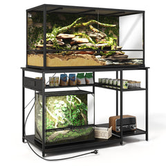 ZZJIHAI estante acuario 120 galones con superficie 48x24 para montaje estable.