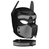 Pup Hood ZZRBVFH vista frontal, neopreno cómodo para uso prolongado.