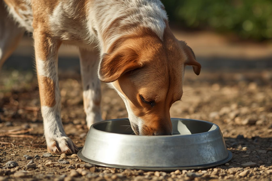 Perro hidratándose en un día caluroso en México