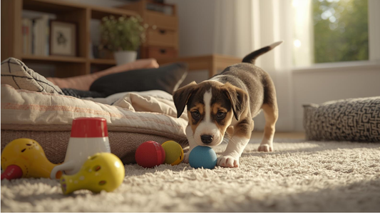 Cachorro explorando su nuevo hogar en México