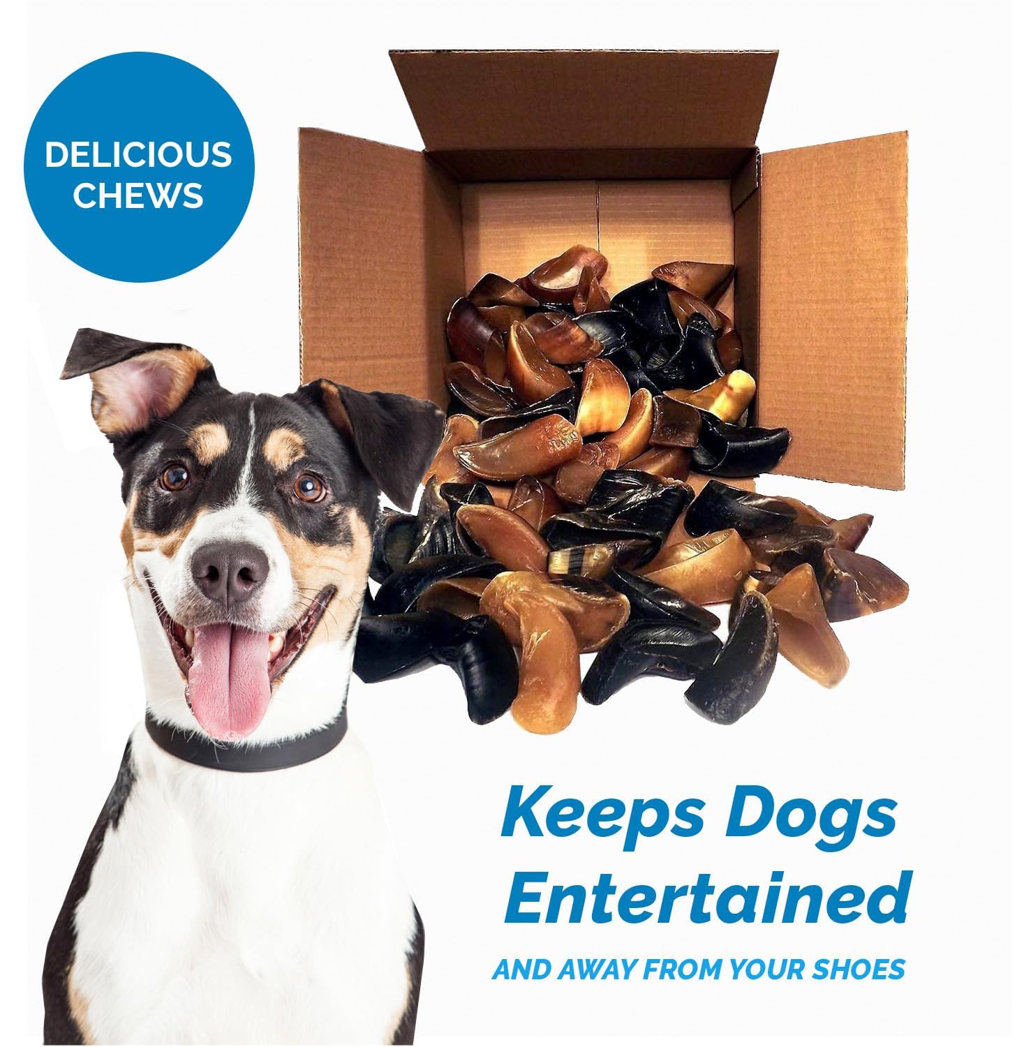 123 Treats huesos dentales de vaca para perros, ideales para masticar