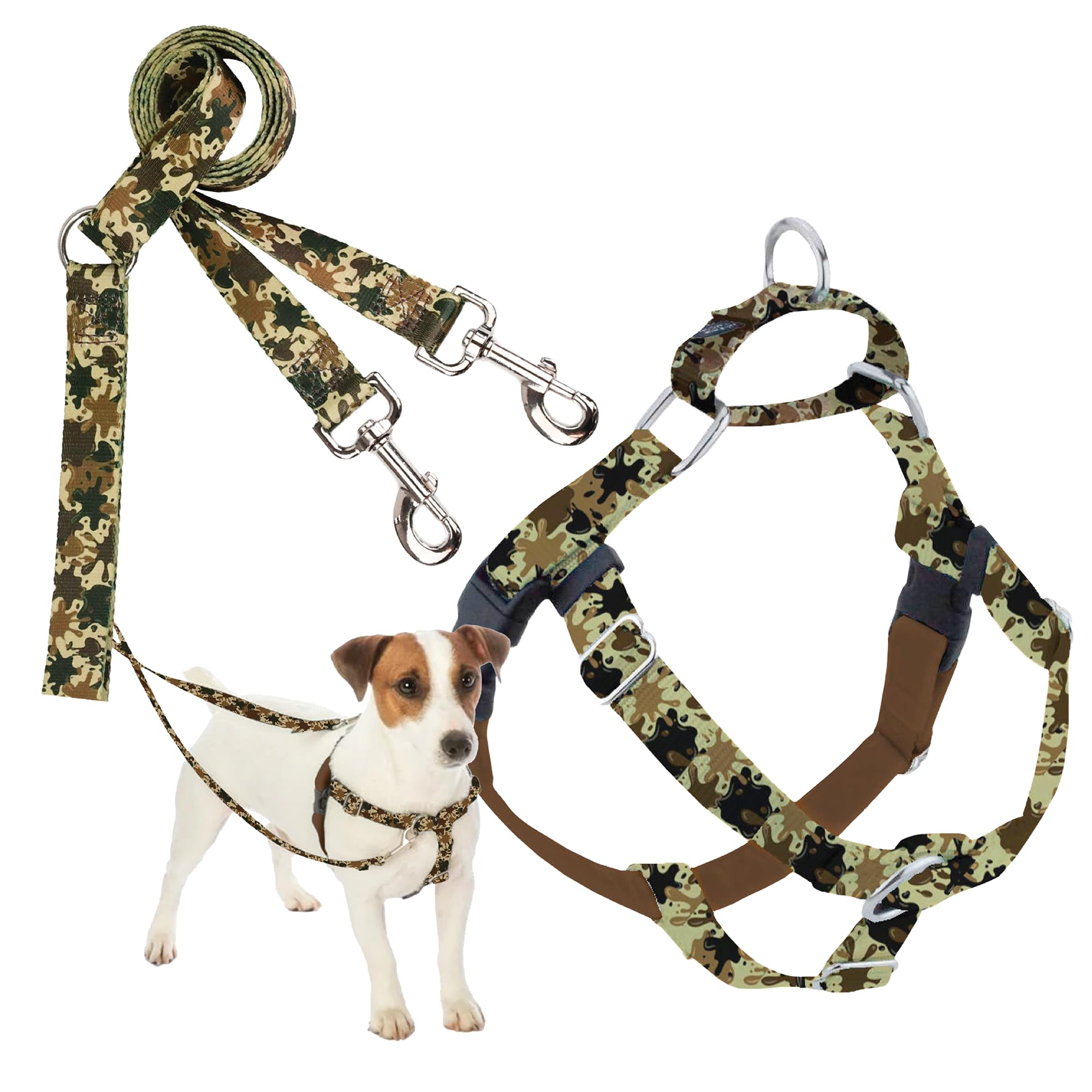 2 Hounds Design arnés libertad sin tirones, frontal: control suave en paseos.