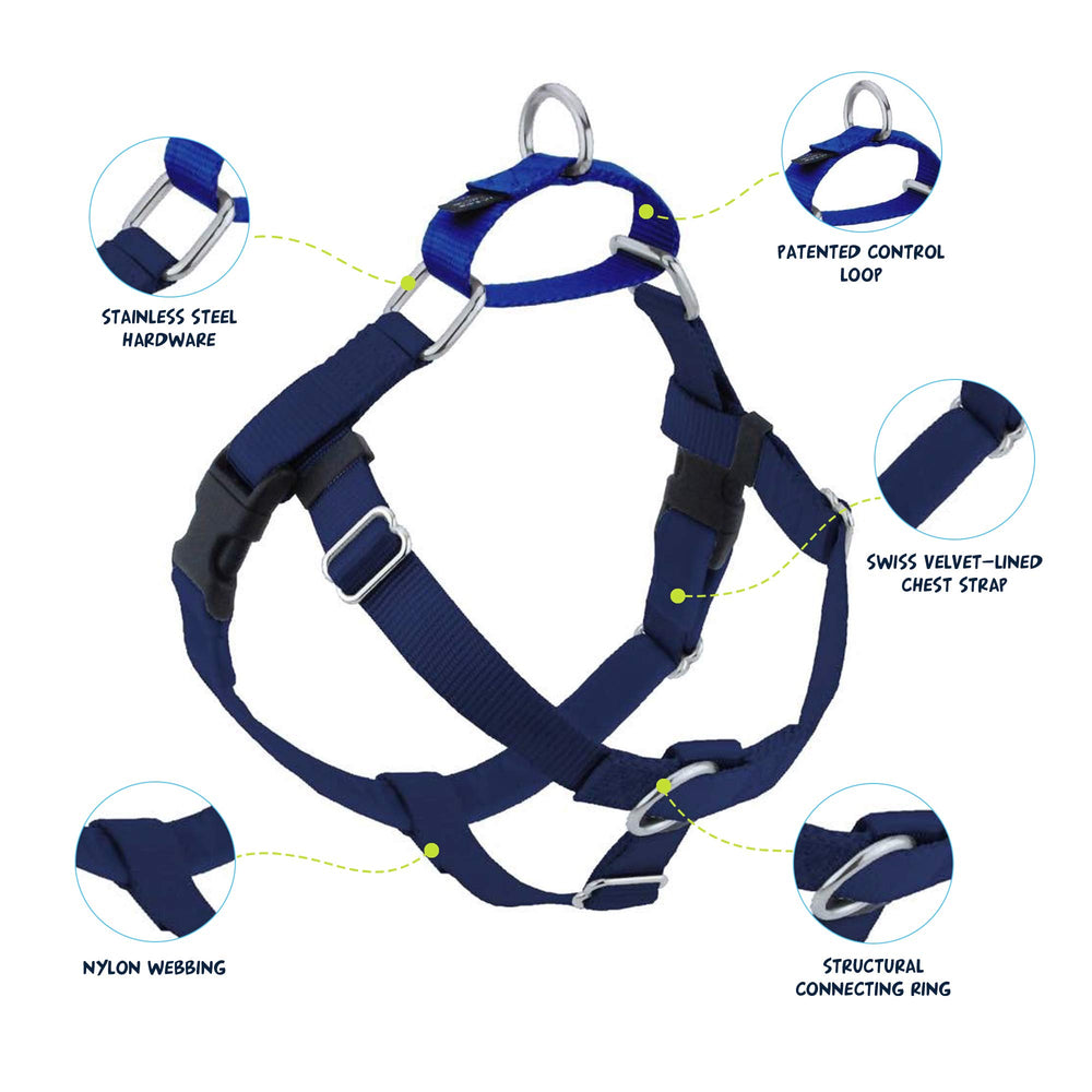 Arnés con cuatro puntos de ajuste, 2 Hounds Design, ajuste perfecto para perros de todas las tallas.