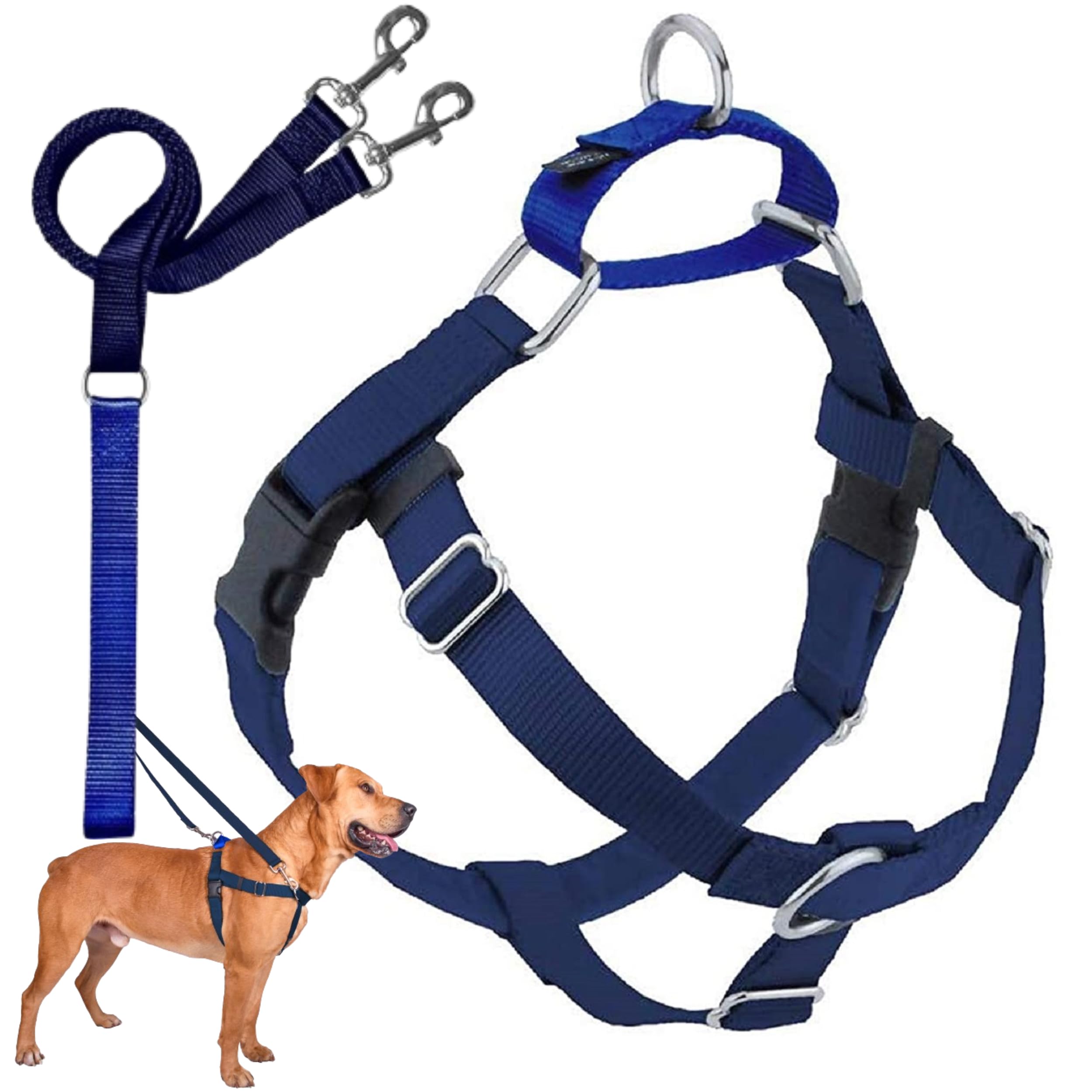 Arnés Freedom No Pull de 2 Hounds Design, vista frontal, control cómodo para paseos.
