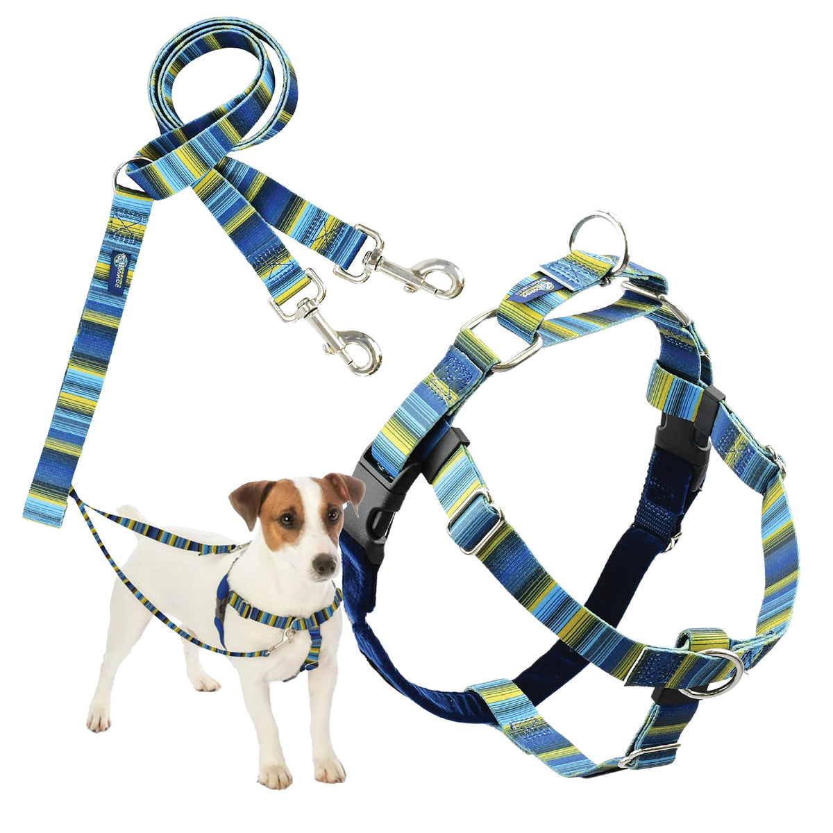Arnés Freedom No-Pull de 2 Hounds Design, vista frontal para paseos tranquilos.