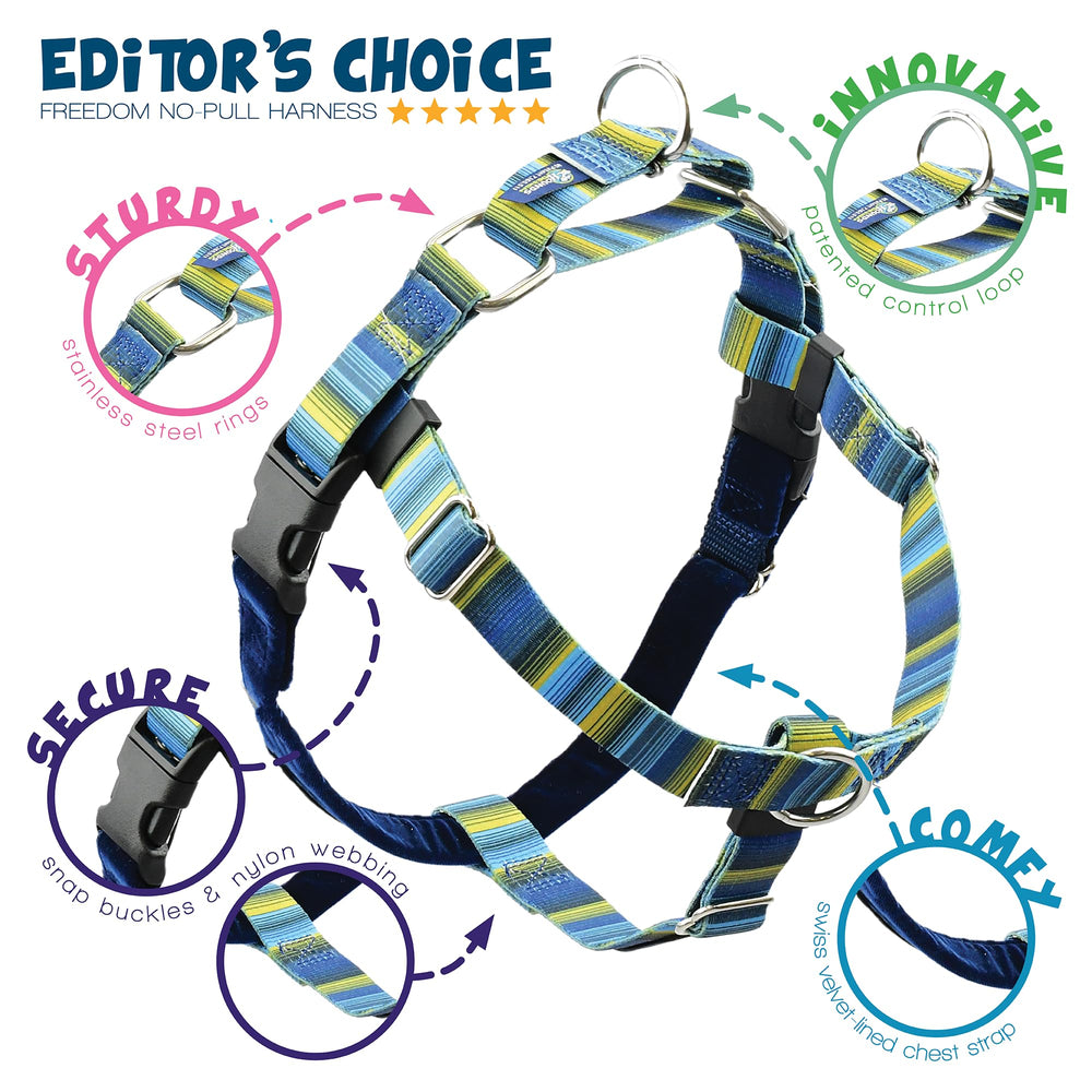 Gancho trasero del Freedom No-Pull, 2 Hounds Design, entrenamiento progresivo.