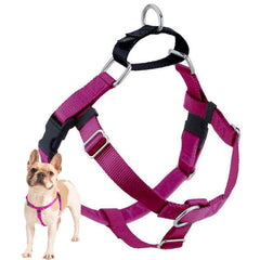 Arnés Freedom sin tirones de 2 Hounds Design en rosa, para caminatas más fáciles.