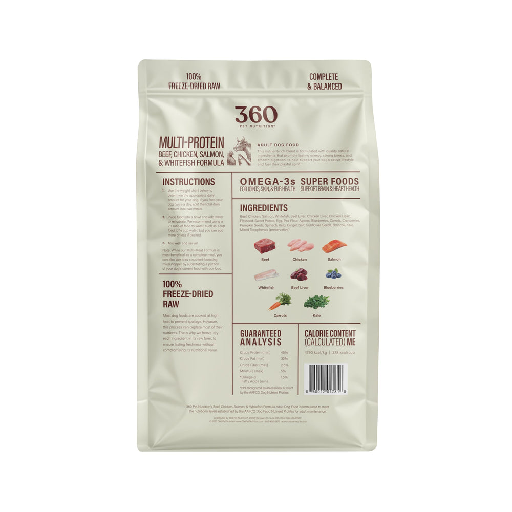 360 Pet Nutrition aroma apetitoso y textura crujiente para perros