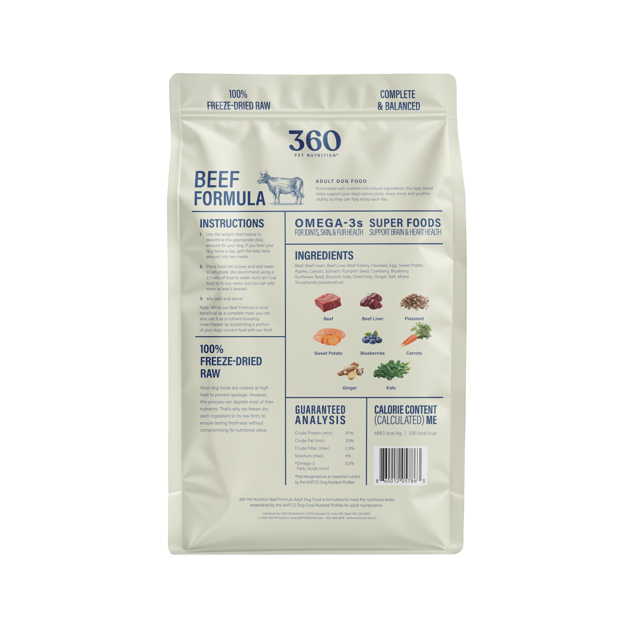360 Pet Nutrition: adecuada como comida principal o topper para variedad