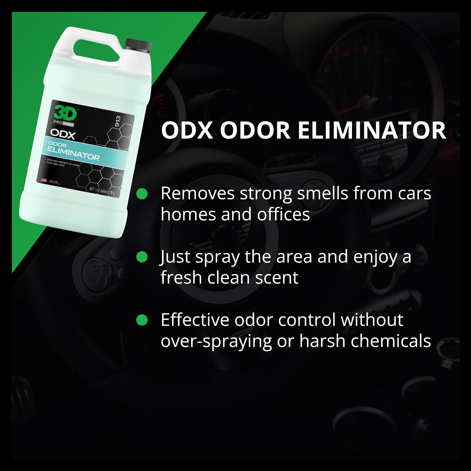 3D ODX ideal para oficina y automóvil, sensación de limpieza al instante.