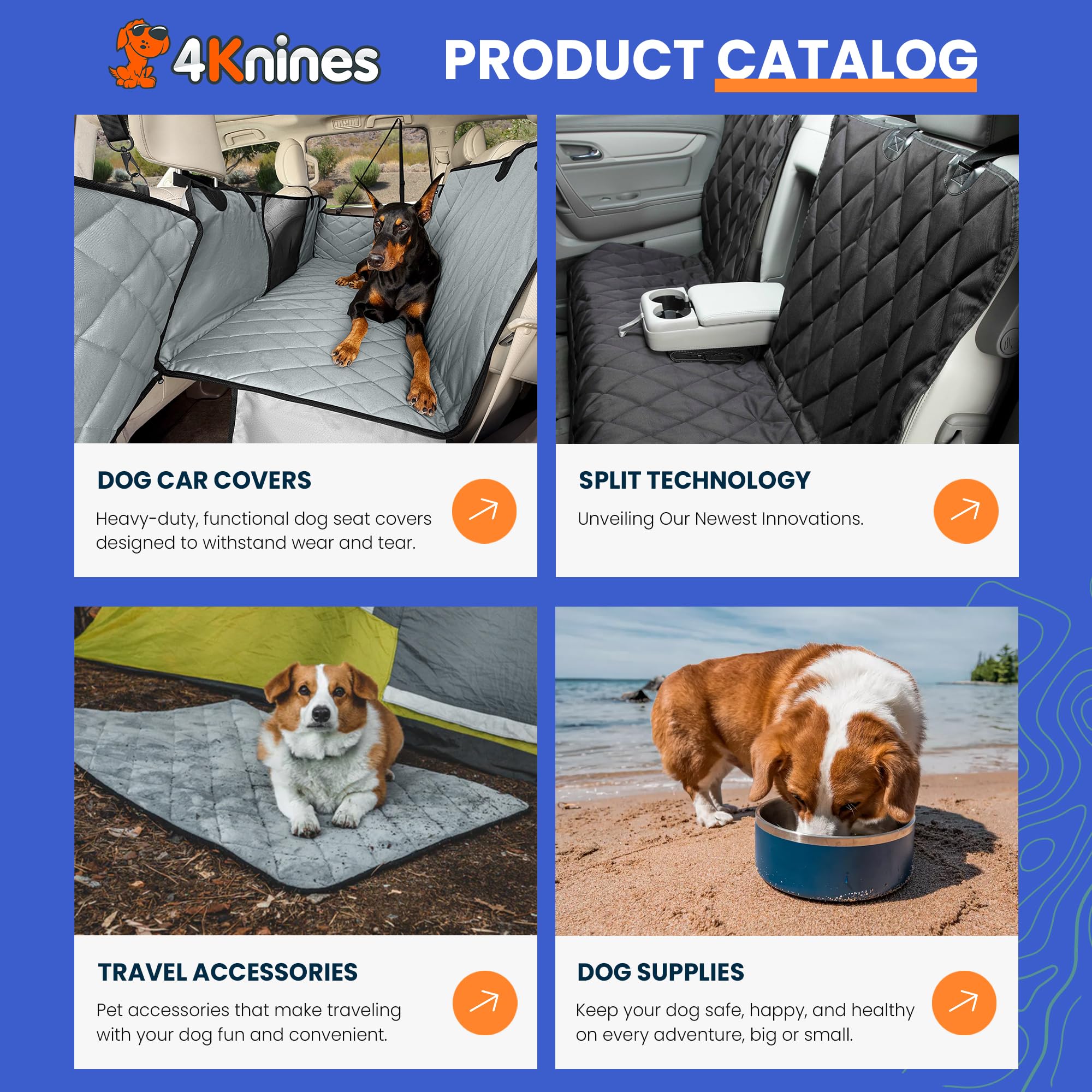 Funda beige 4Knines para cama de perro: diseño duradero y fácil de combinar.