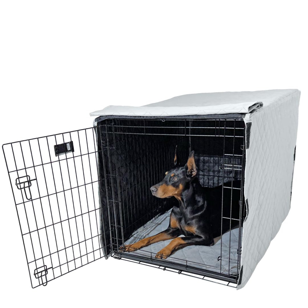 4Knines cobertor para jaula de perro 42 pulgadas ofrece ajuste cómodo y privacidad