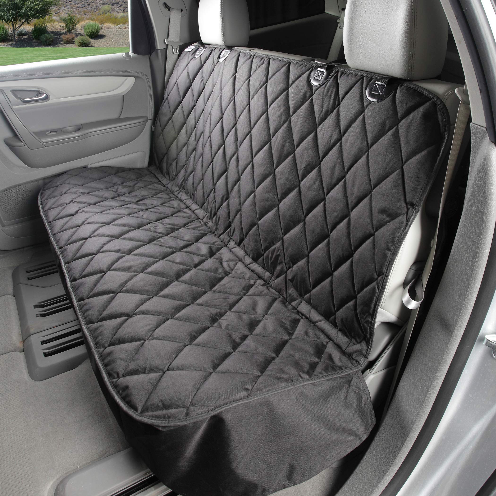 4Knines cubre asiento trasero duradero protege el interior del coche.