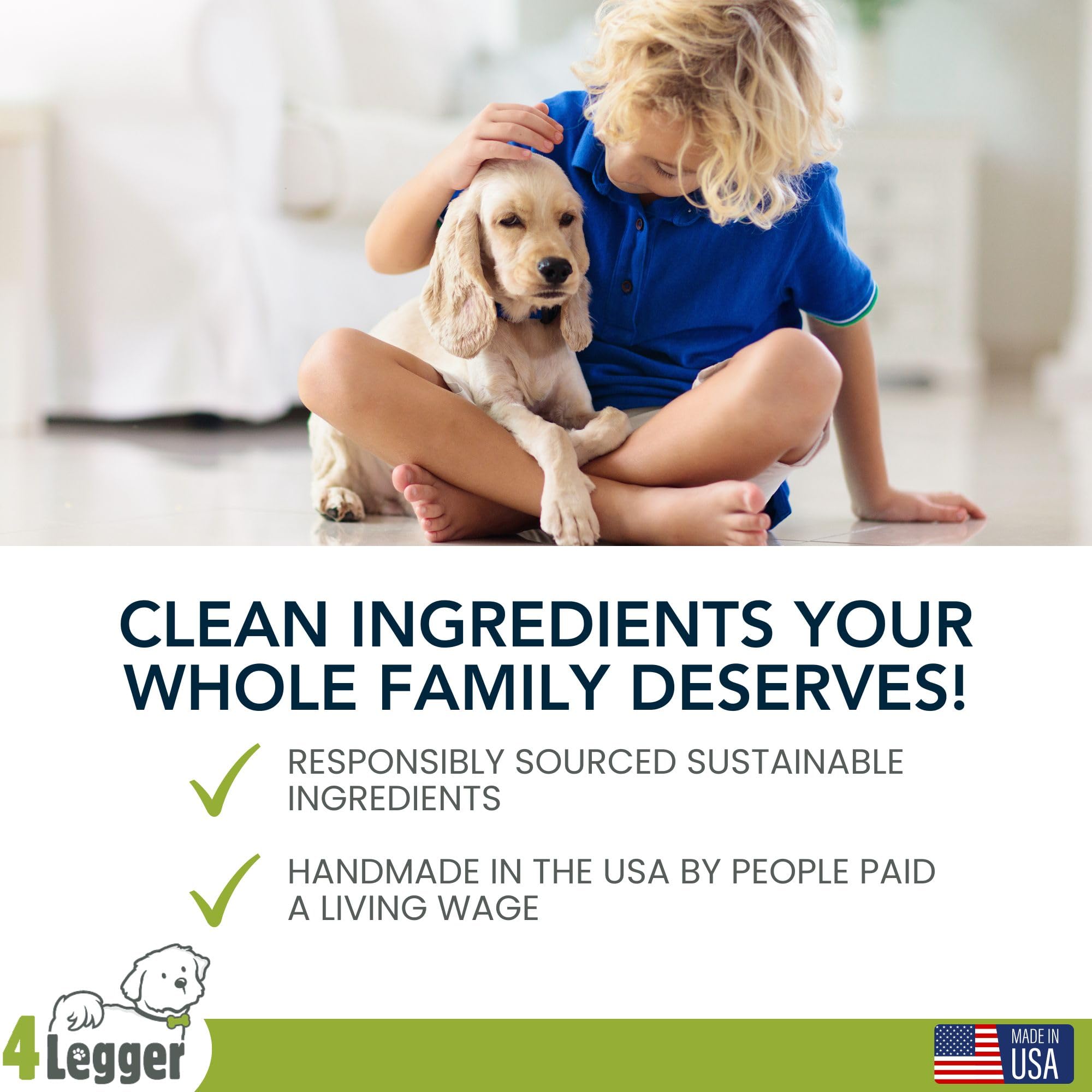 Fórmula biodegradable de 4Legger para el cuidado del pelaje