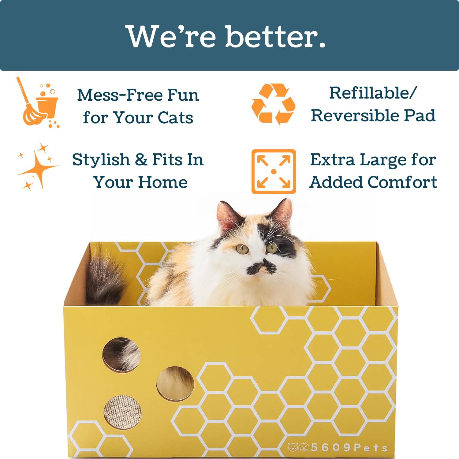 5609PETS cama-cabana de gato para descansar y observar