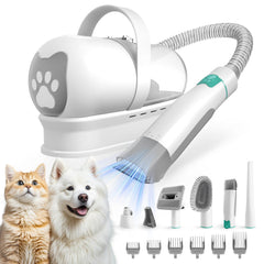 8VR kit grooming para perros con aspiradora integrada que captura pelos al instante