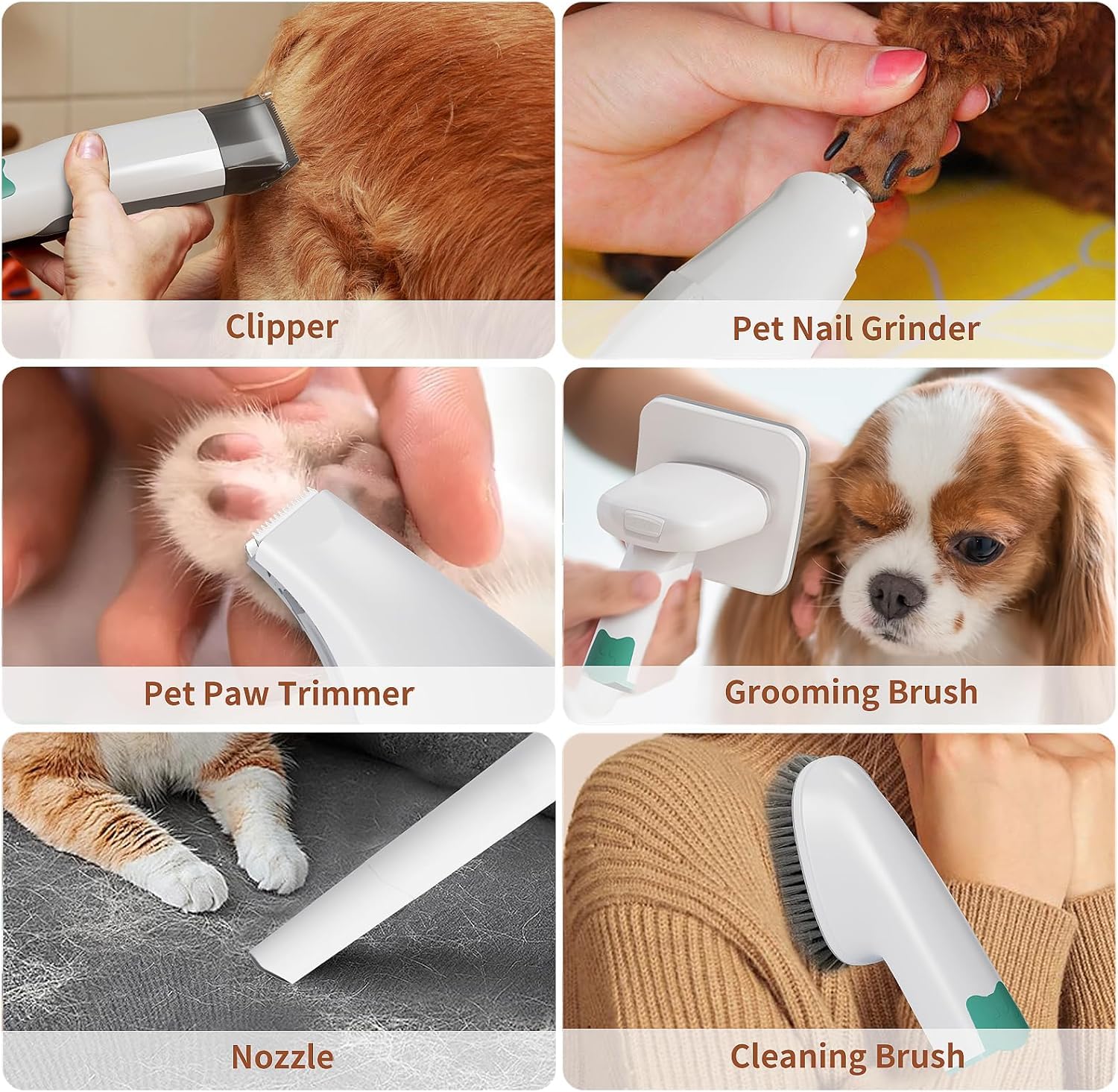 8VR manguera de 4.9 pies permite grooming cómodo en casa
